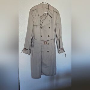 London Fog Double-Breasted Gray Trench Coat